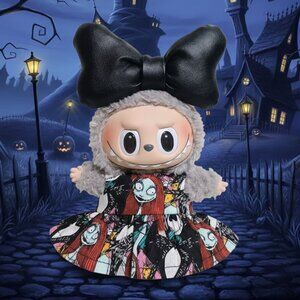 Disney Nightmare Before Christmas Sally Dress with Bow Labubu Outfit
